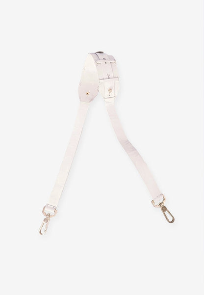 Secret Code Multibuckle Bag in Pink White