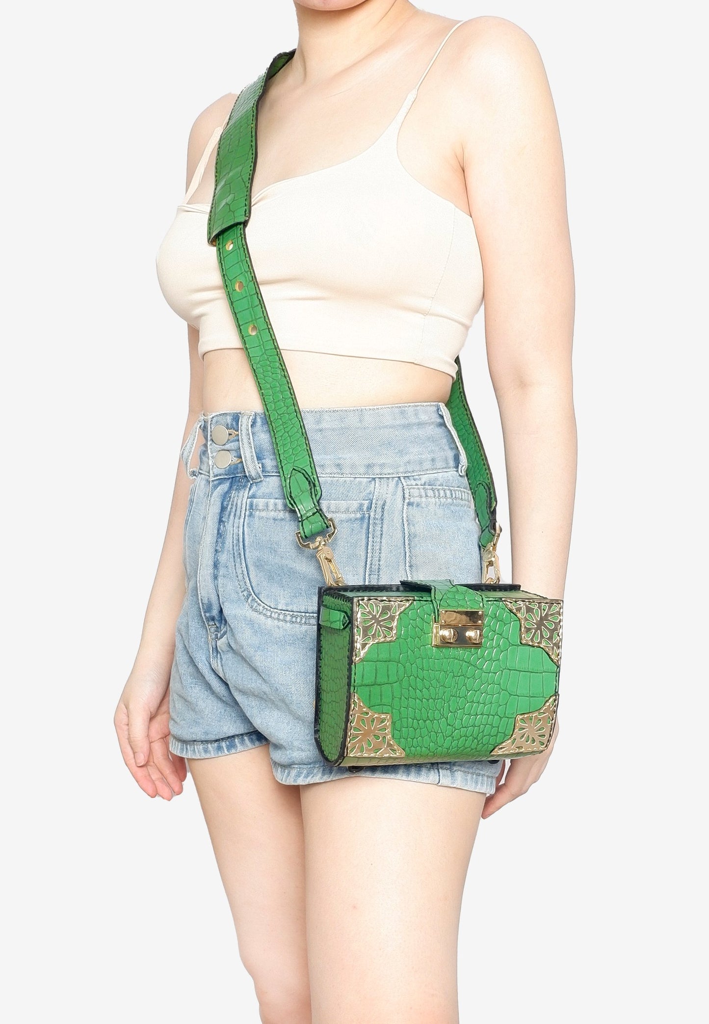 Book Bag Green with Strap